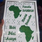 Cadre famille Afrique vert